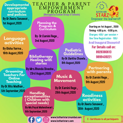Workshops and Teaching Schedule